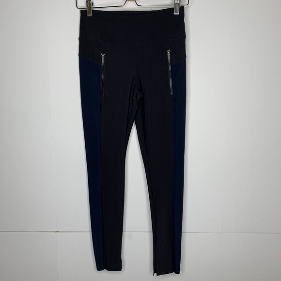 Athleta Stellar Tight Black Front Zip Pull on Pants Leggings Womens XS - Picture 3 of 16